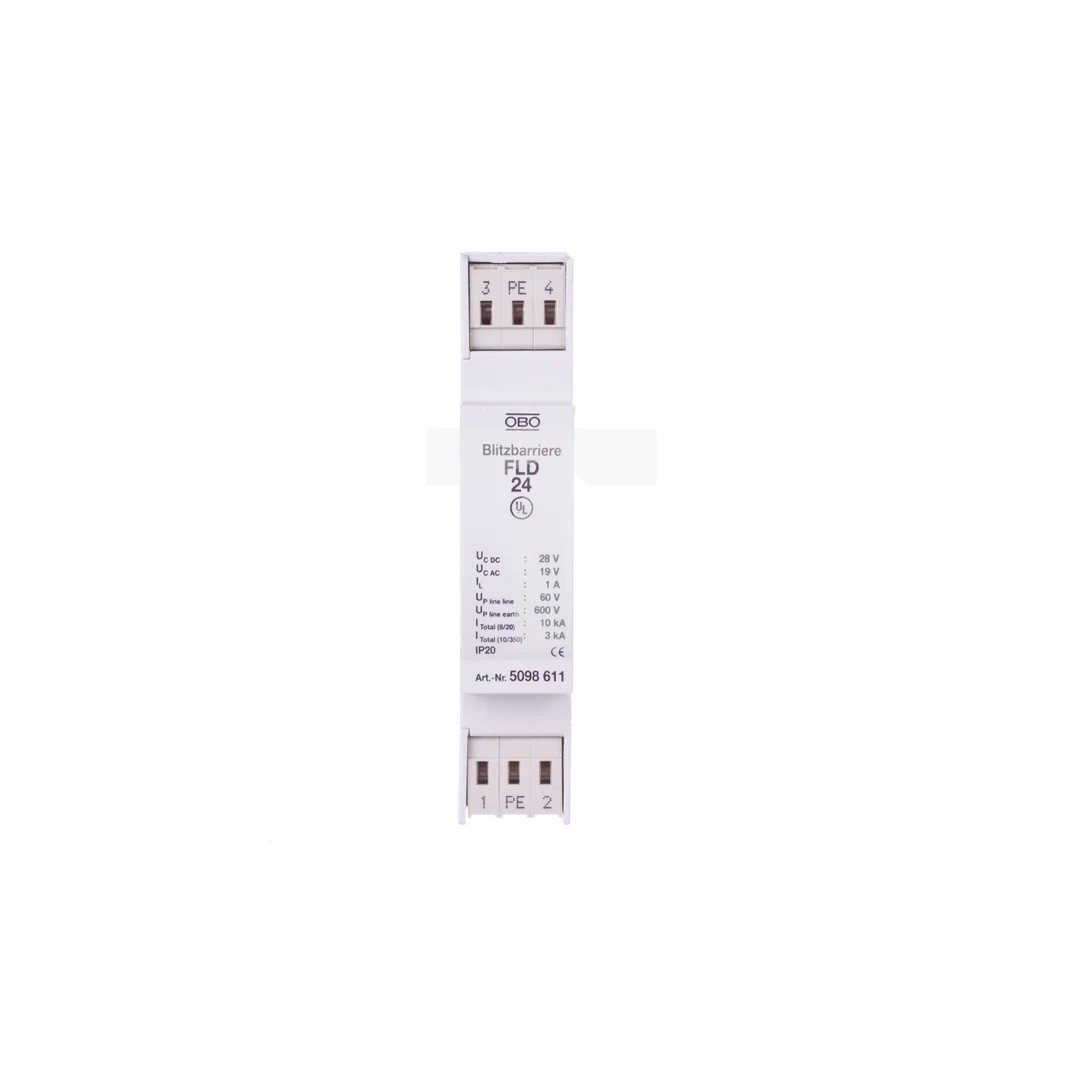 Ogranicznik przepięć dla systemów dwużyłowych 19VAC/28VDC 5kA 10kV FLD 24 5098611