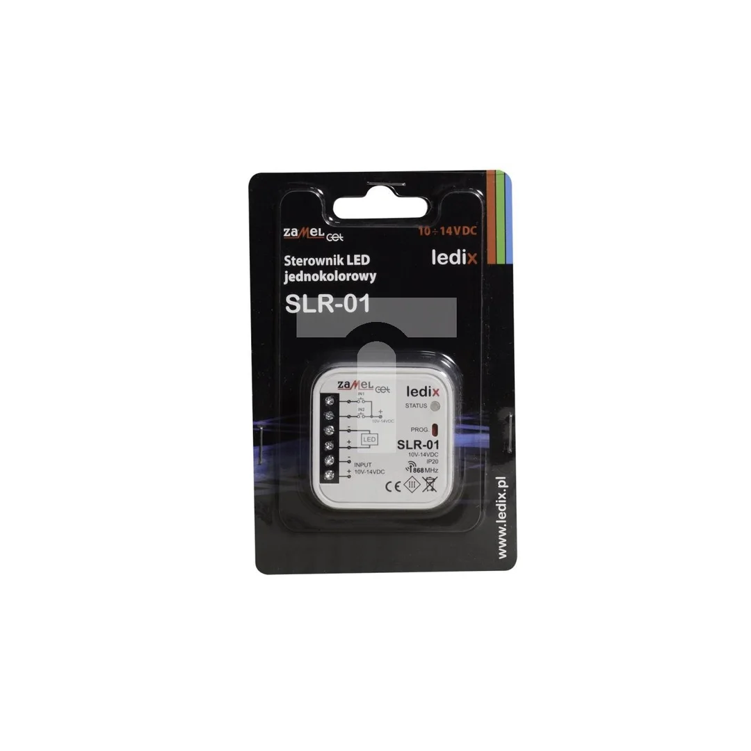 Sterownik LED jednokolorowy 0,22W 4A 10-14V DC IP20 SLR-01 LDX10000004