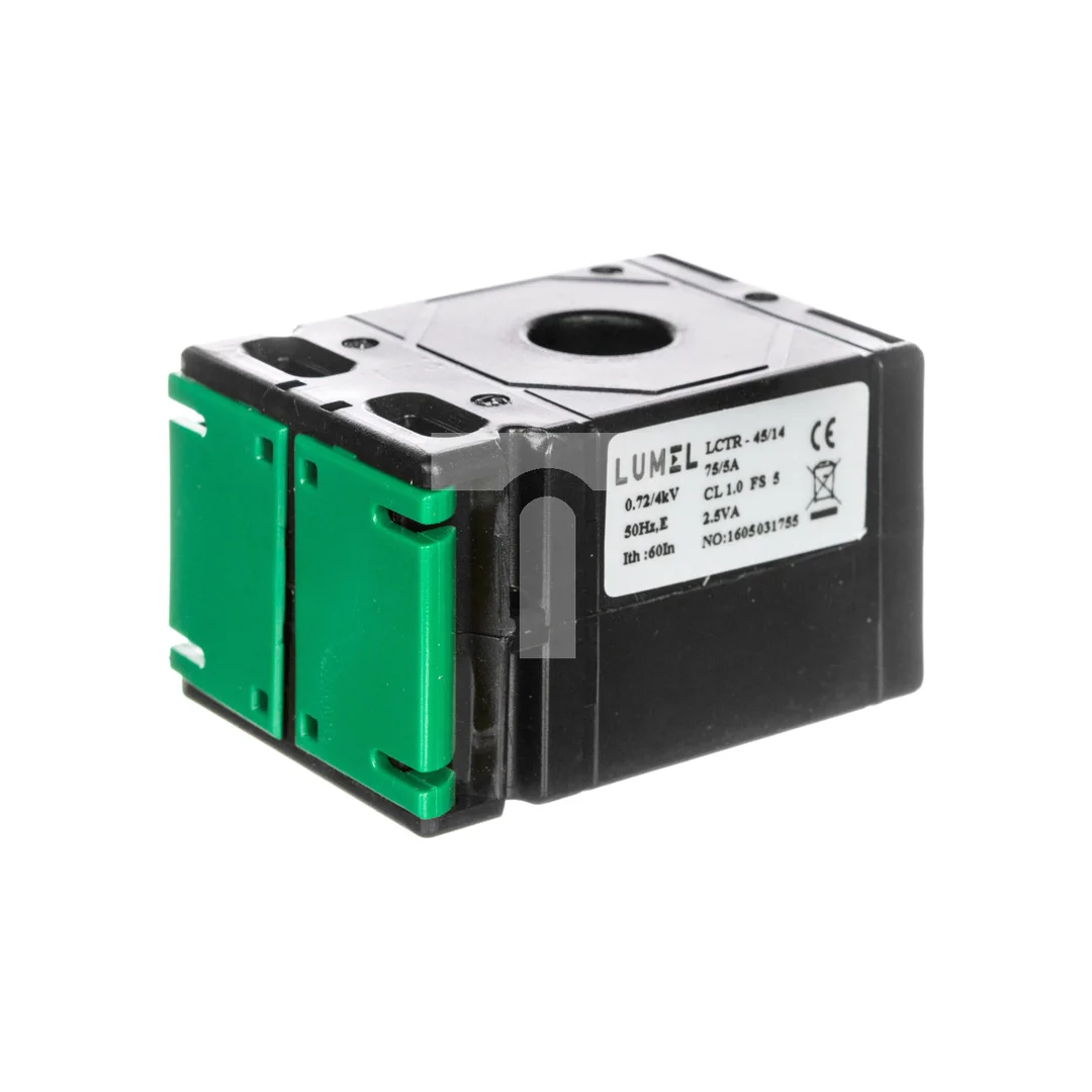 Przekładnik prądowy z okrągłym otworem 45/14 (40) 75A/5A klasa 1 LCTR 4514400075A51