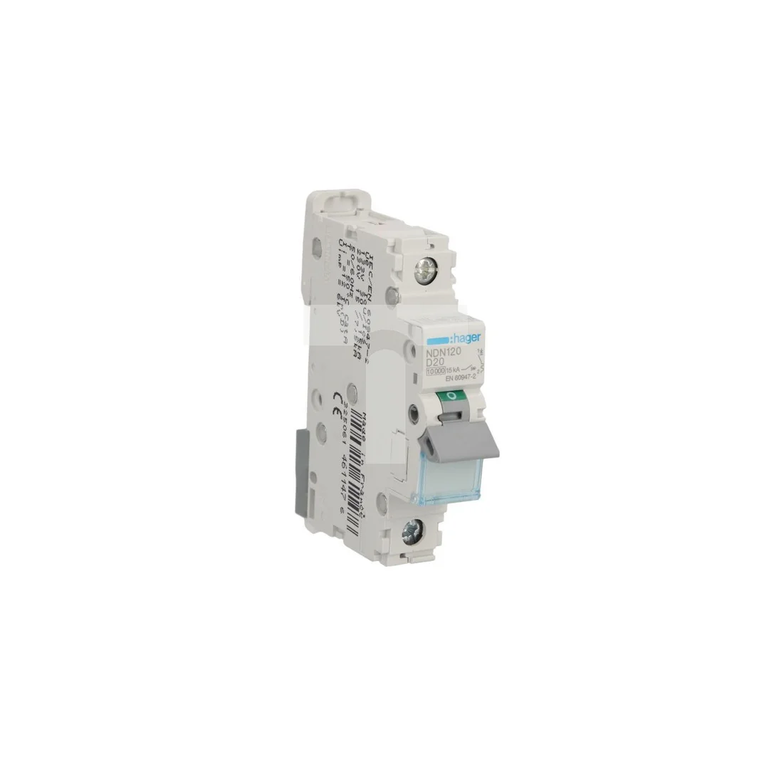 Wyłącznik nadprądowy 1P D 20A 10kA AC NDN120