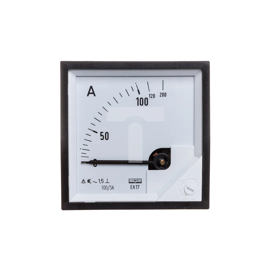 Amperomierz analogowy tablicowy 100/200A do przekładnika 100/5A 72x72mm IP50 C3 K=90 st. EA17N F41600000000