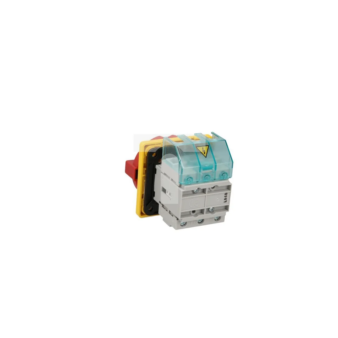Rozłącznik główny/awaryjny 3P 25A 9.5kW AC23A 400V montaż tablicowy pokrętło żółto-czerwone 4 otwory 3LD2103-0TK53