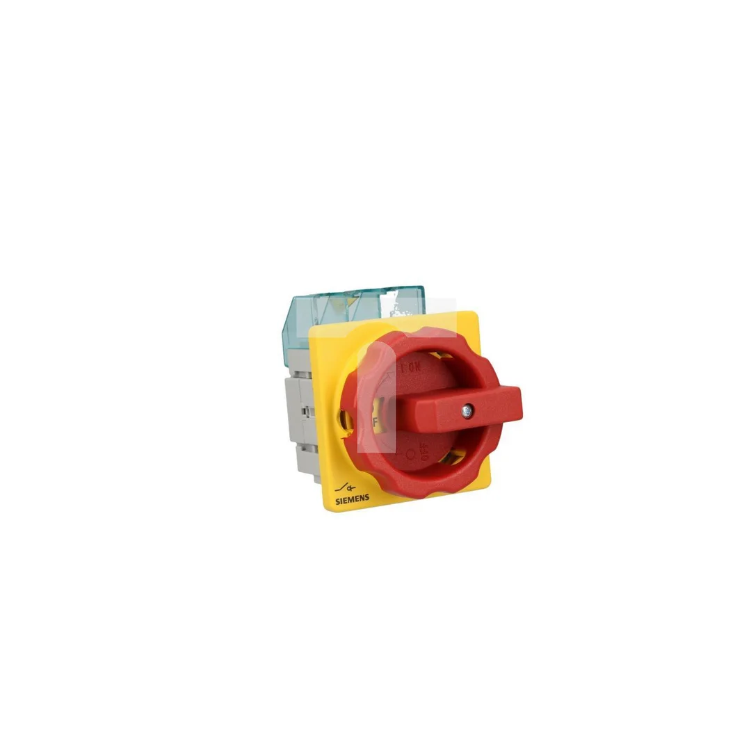 Rozłącznik główny/awaryjny 3P 25A 9.5kW AC23A 400V montaż tablicowy pokrętło żółto-czerwone 4 otwory 3LD2103-0TK53