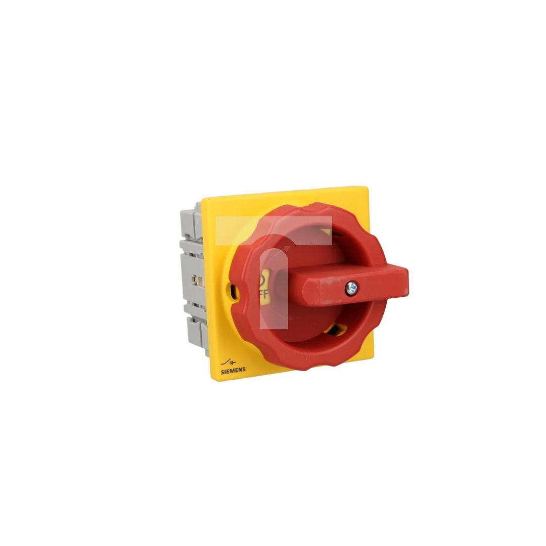Rozłącznik główny/awaryjny 3P 125A 45kW AC23A 400V montaż tablicowy pokrętło żółto-czerwone 4 otwory 3LD2804-0TK53