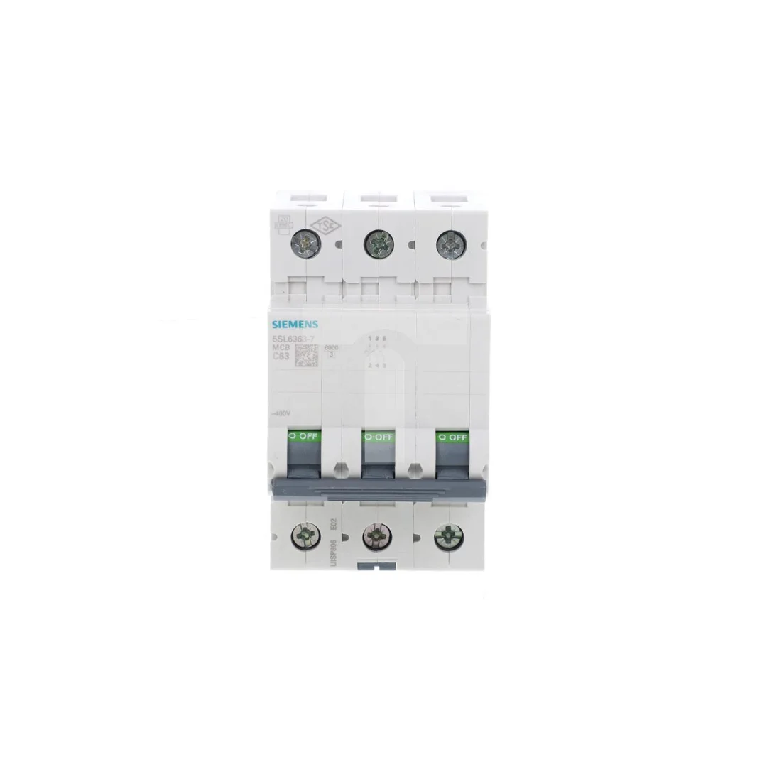 Wyłącznik nadprądowy 3P C 63A 6kA AC SENTRON 5SL6363-7
