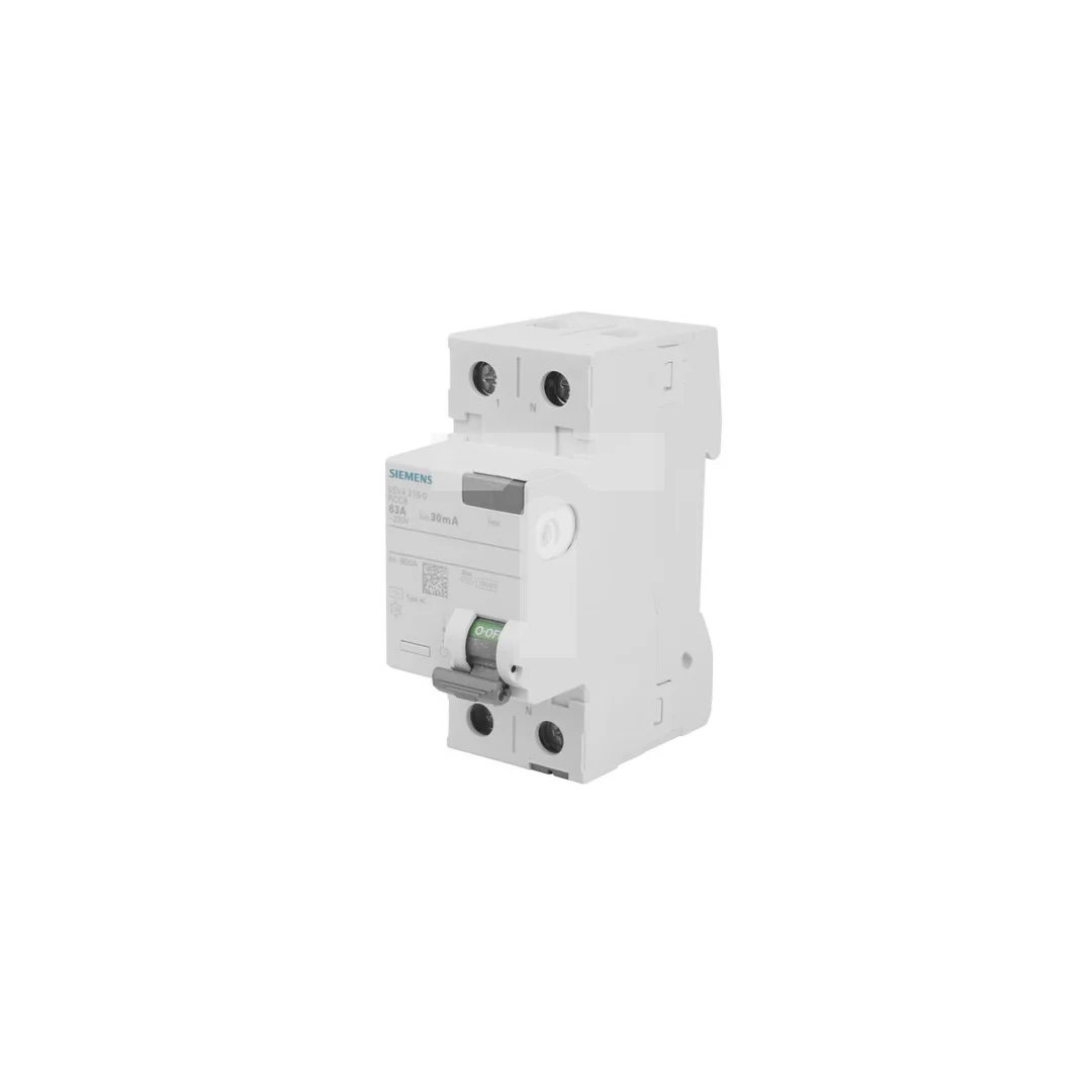 Wyłącznik różnicowoprądowy 2P 63A 0,03A typ AC 30mA 230V 5SV4316-0