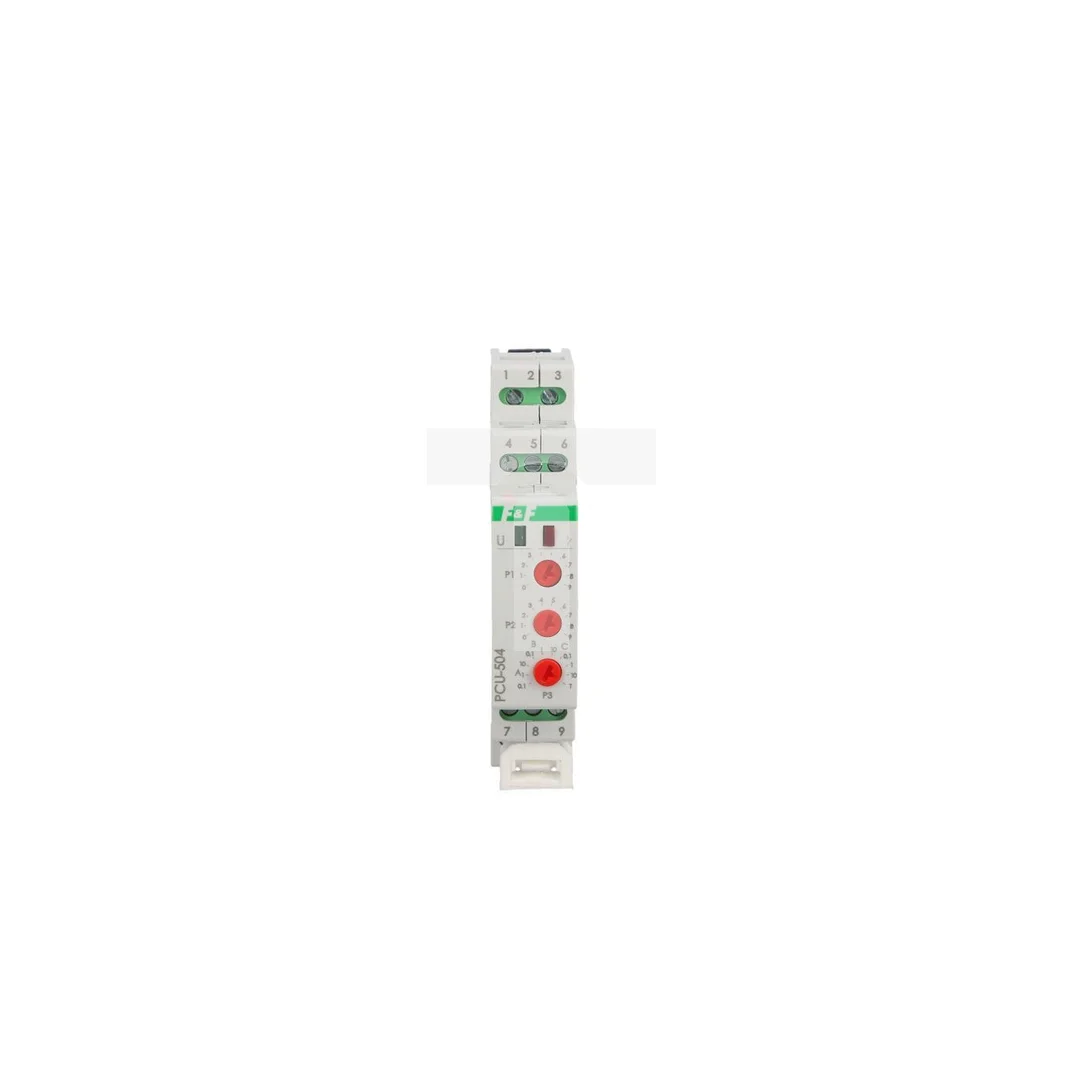 Przekaźnik czasowy z podtrzymaniem po zaniku zasilania 12-264V AC/DC styk 2P 8A 1 moduł PCU-504UNI