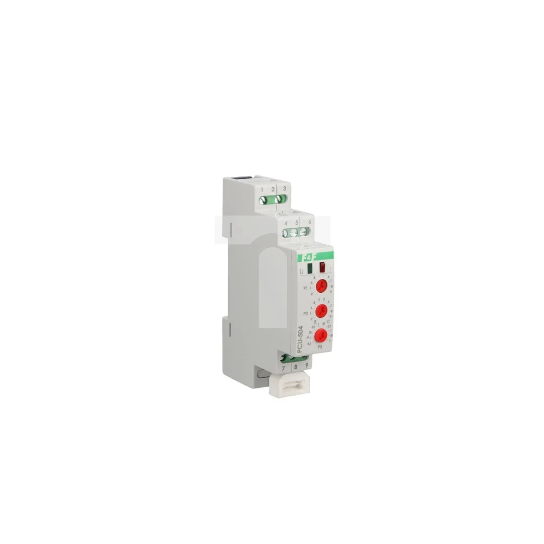 Przekaźnik czasowy z podtrzymaniem po zaniku zasilania 12-264V AC/DC styk 2P 8A 1 moduł PCU-504UNI