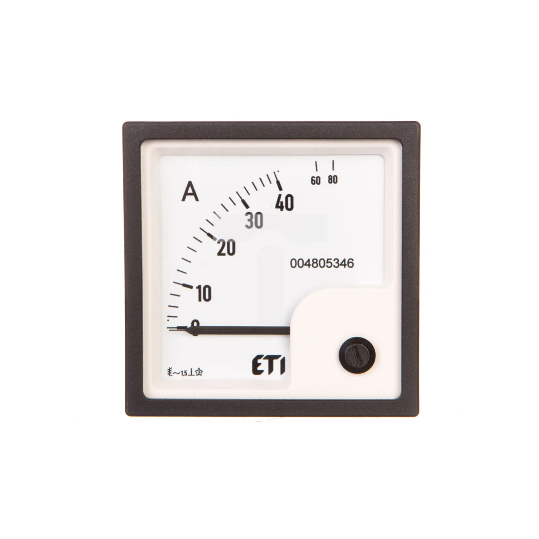 Amperomierz analogowy tablicowy 40A klasa 1,5 72x72mm EQ72 004805346
