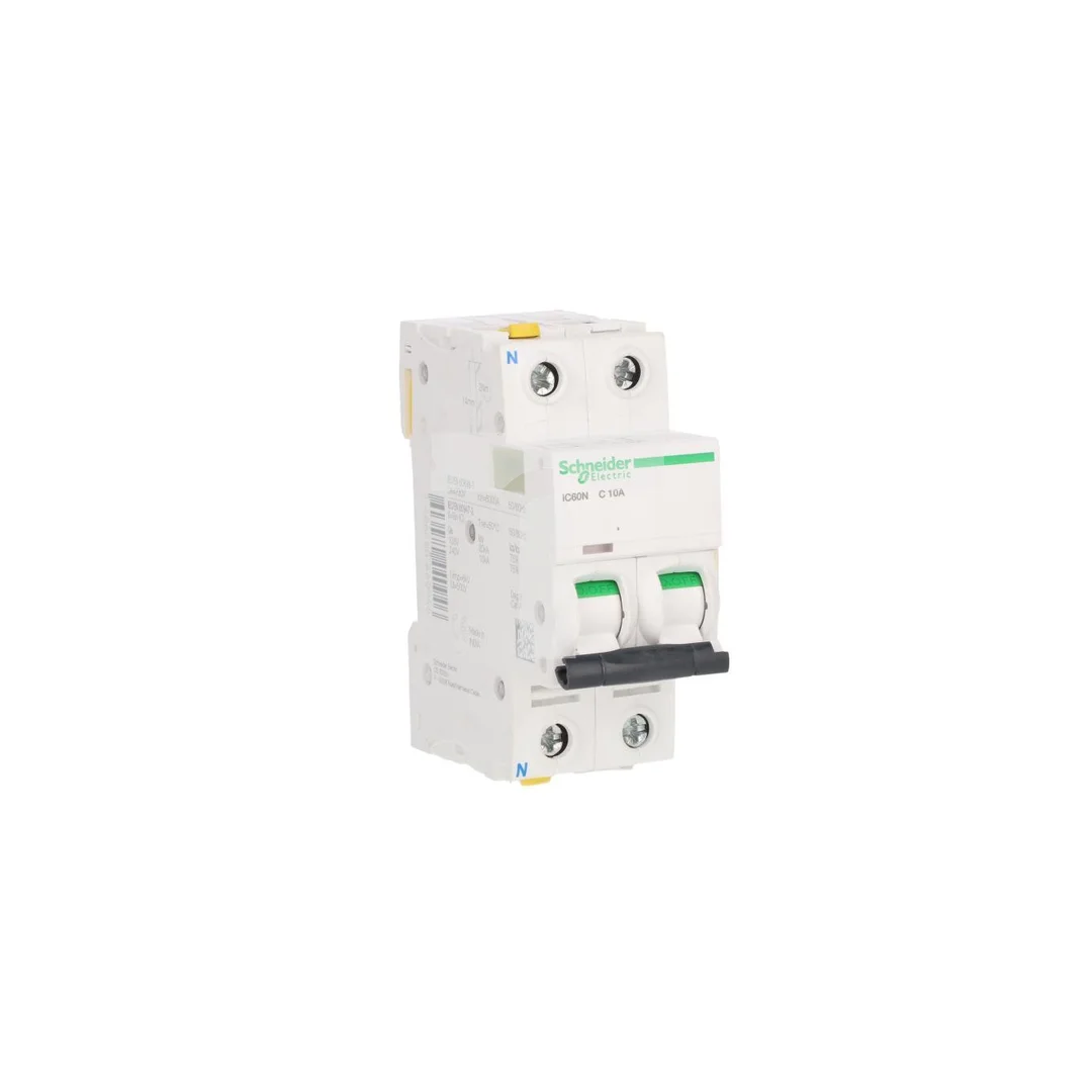 Wyłącznik nadprądowy 1P+N C 10A AC 6kA iC60N-C10-1N Acti9 A9F04610