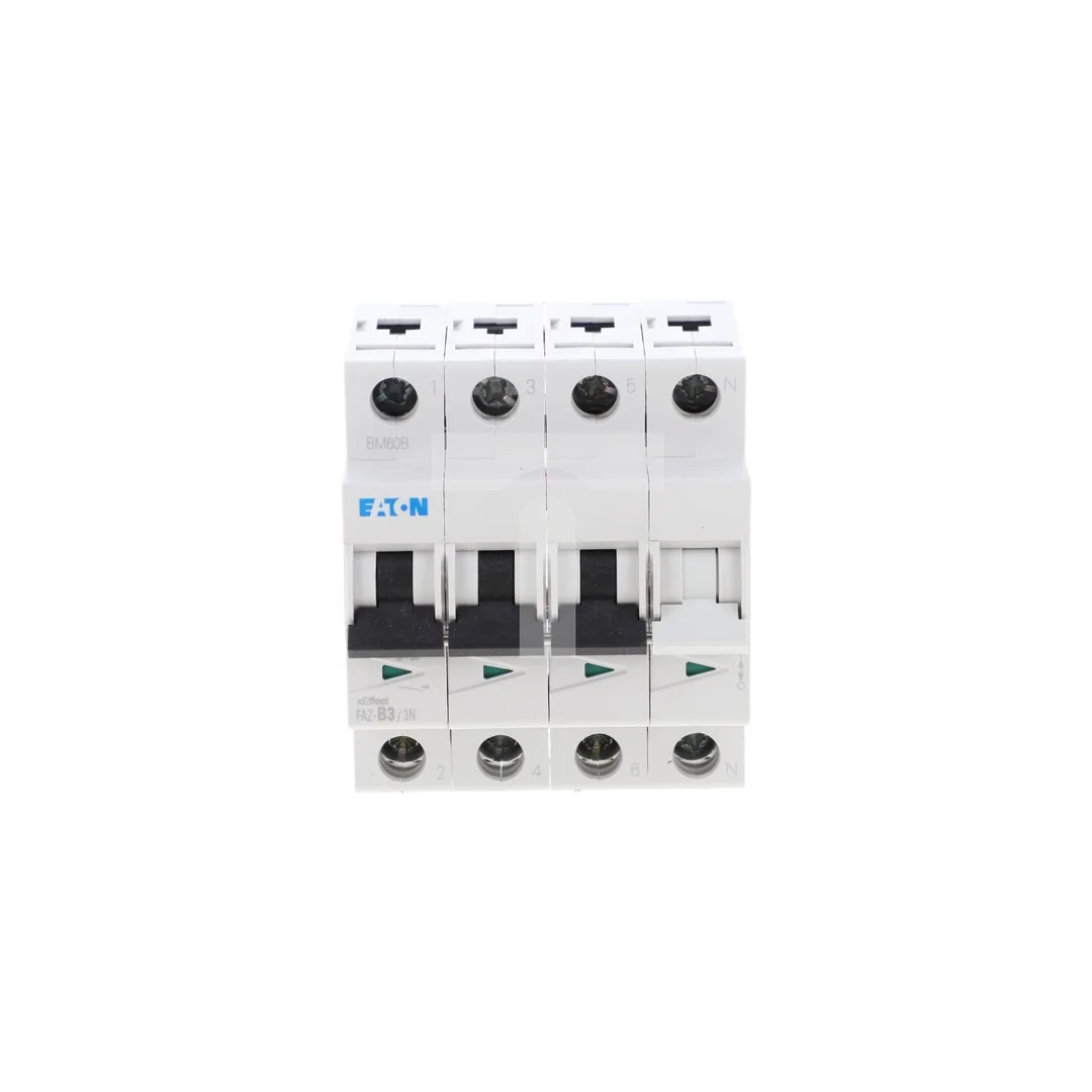 Wyłącznik nadprądowy 3P+N B 3A 15kA AC FAZ-B3/3N 278939