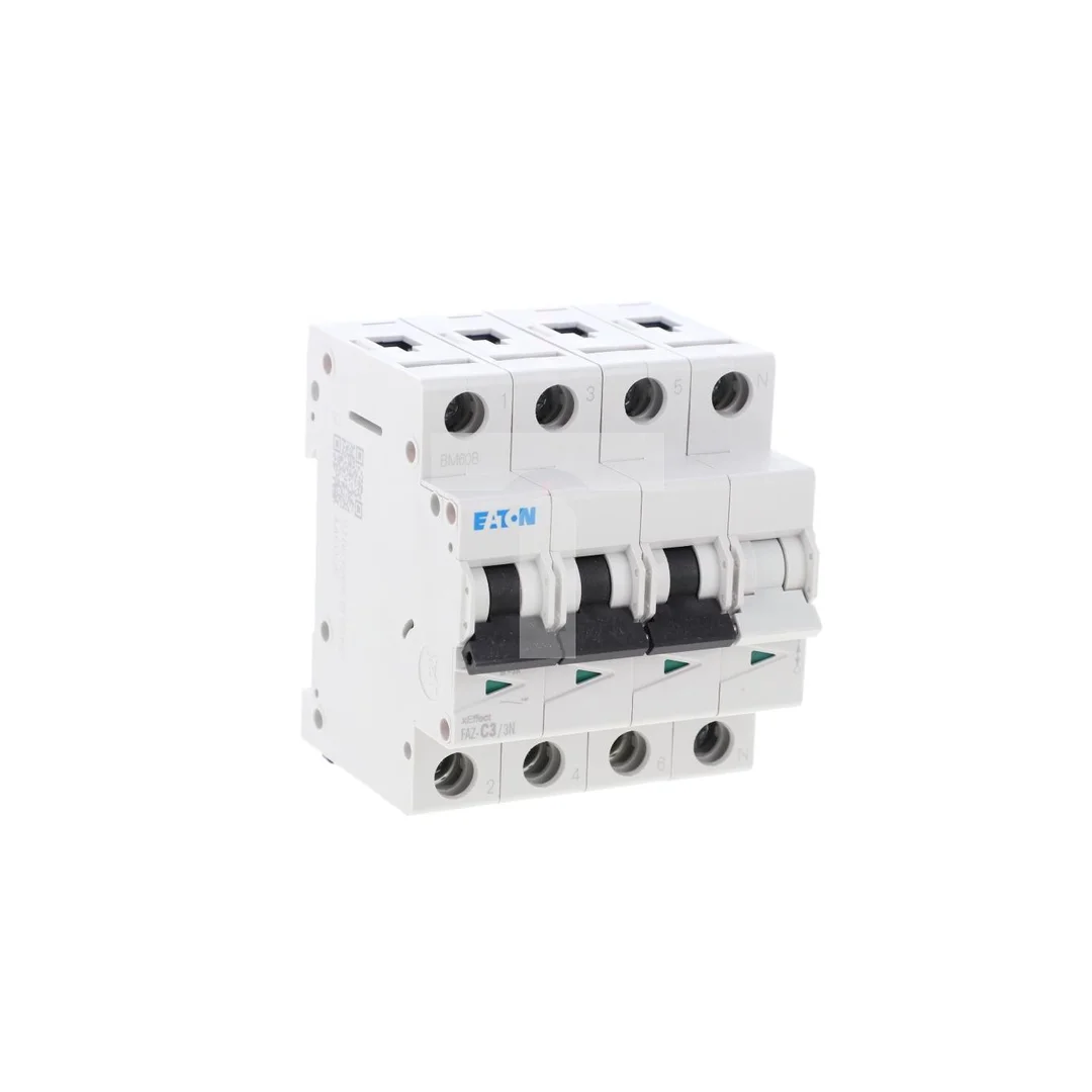 Wyłącznik nadprądowy 3P+N C 3A 15kA AC FAZ-C3/3N 278965