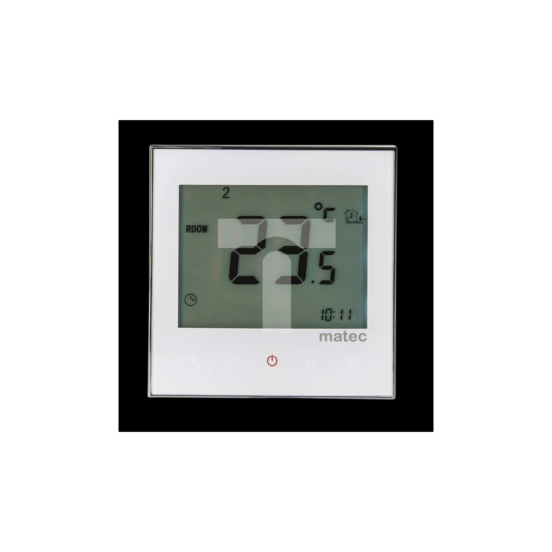 Regulator temperatury podtynkowy programowalny z ekranem dotykowym 5-45stopni IP20 biały RTD-02 MTC10000289-WUN