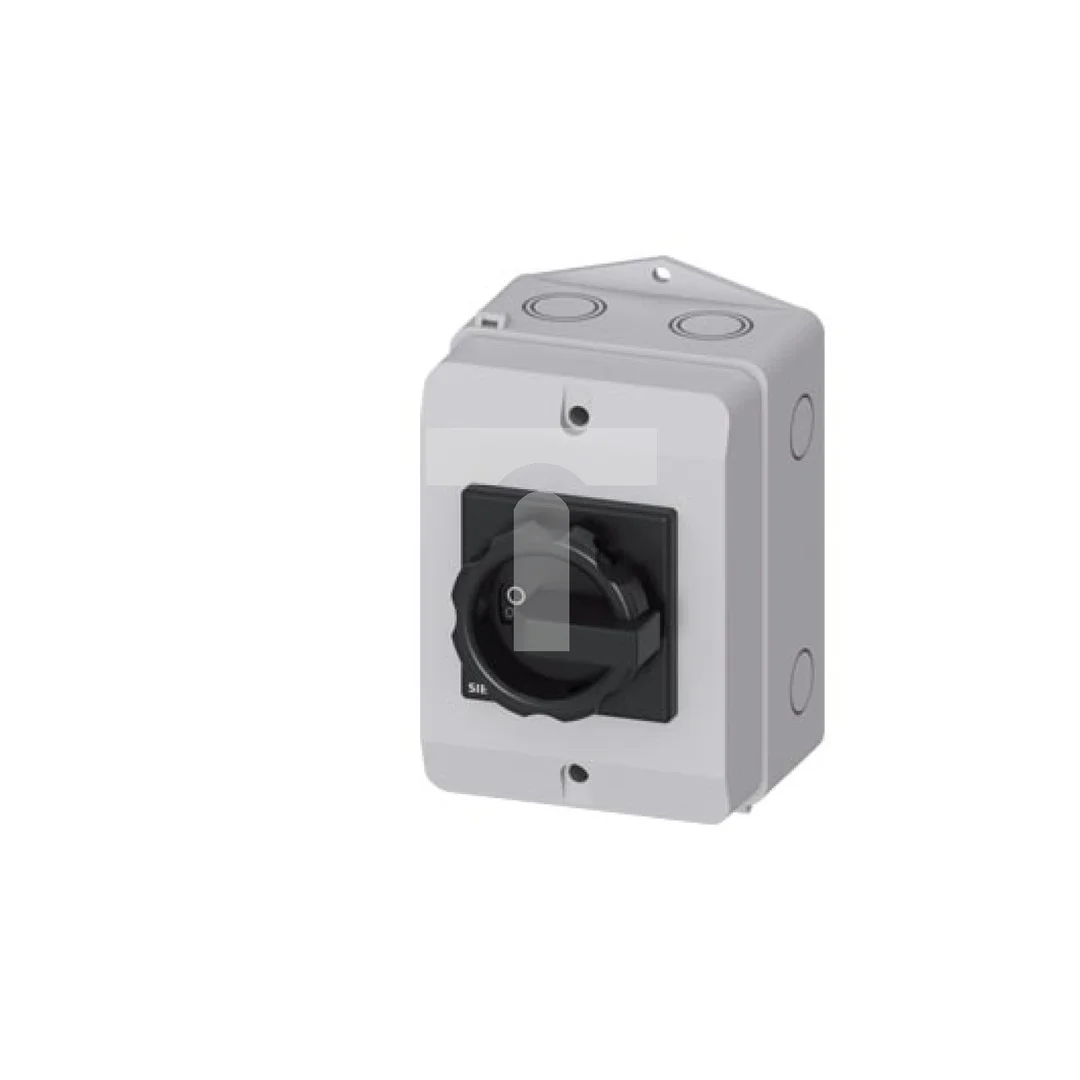Rozłącznik główny w obudowie 3P 16A 7.5kW AC23A 400V styki pom 1Z 1R pokrętło czarne 3LD2064-1GP51