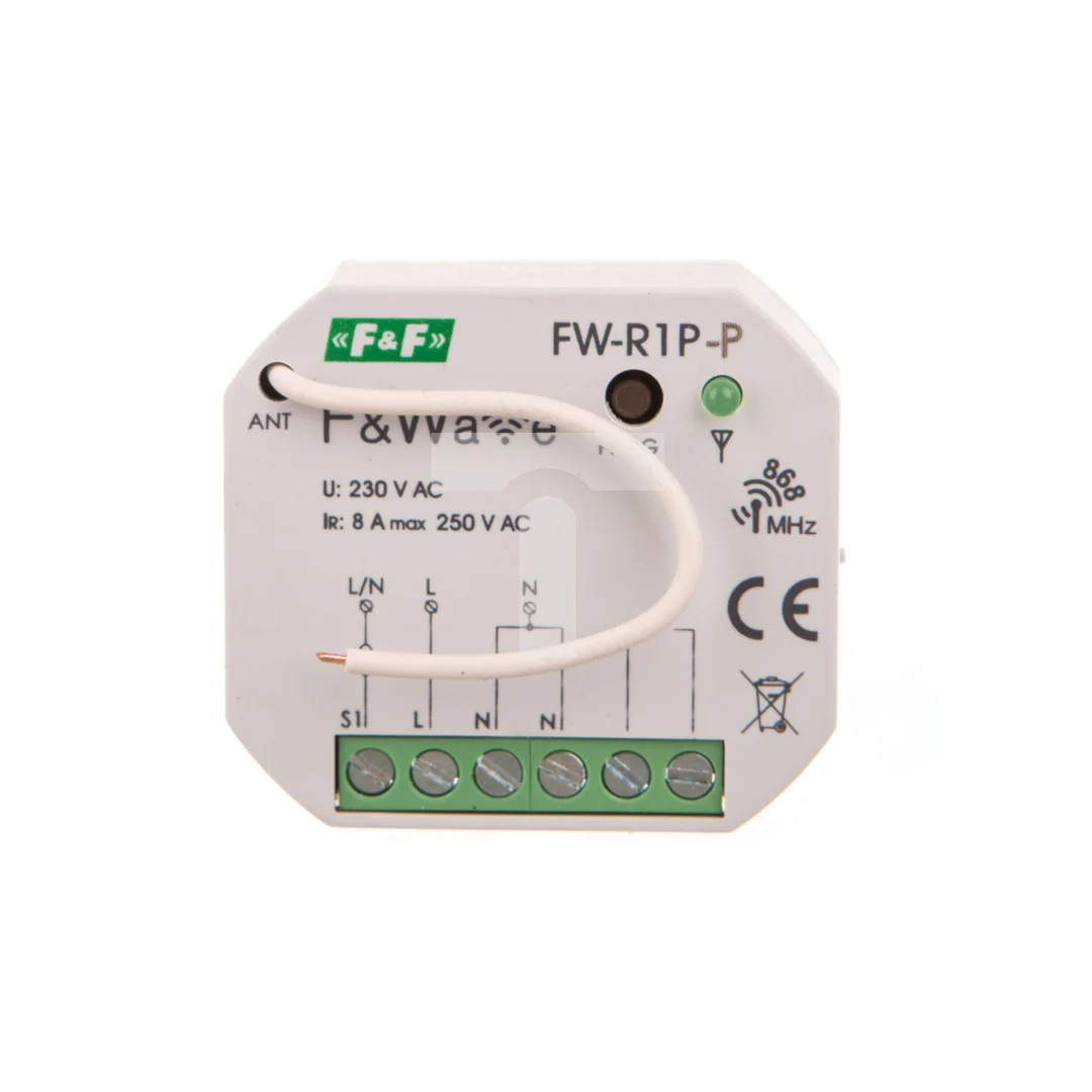 Radiowy pojedyńczy przekaźnik bistabilny - montaż P/t 85-265V AC/DC multifunkcyjny FiWave FW-R1P-P