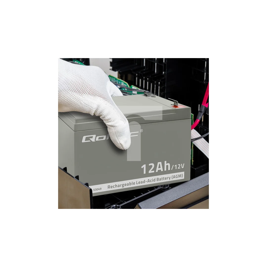 Qoltec Akumulator AGM 12V 12Ah Bezobsługowy Wydajny LongLife do UPS, security