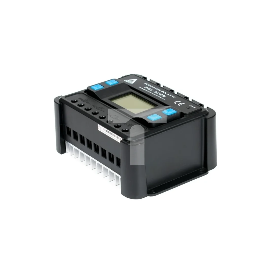 Solarny regulator ładowania PWM SOL-30ED 12/24 - 30A (wyświetlacz LCD)