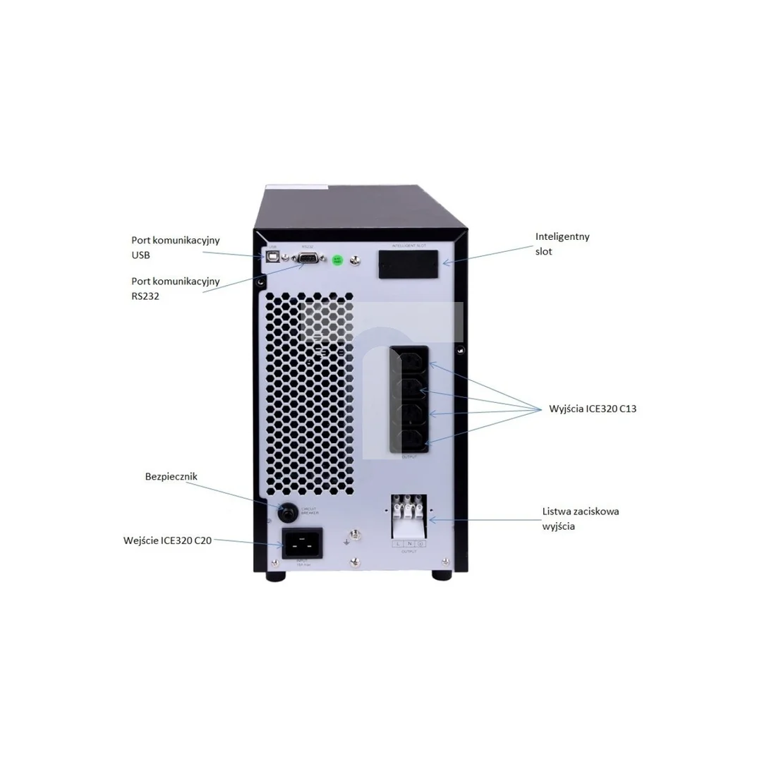 Zasilacz awaryjny UPS Orvaldi VT3K on-line Tower 3000VA/2700W czysta sinusoida VWPP3K