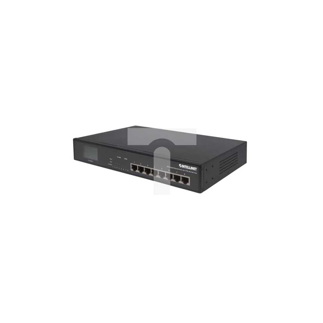 Switch Gigabit 8xRJ45 / 4x PoE, wyświetlacz LCD 561310