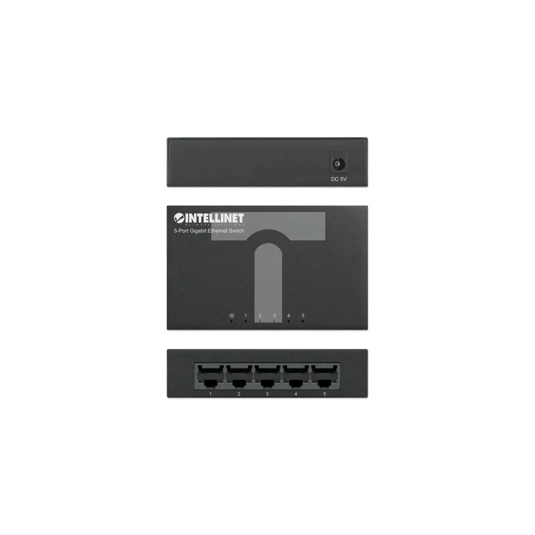 Switch Gigabit 5x 10/100/1000Mbps RJ45 Metalowy Desktop