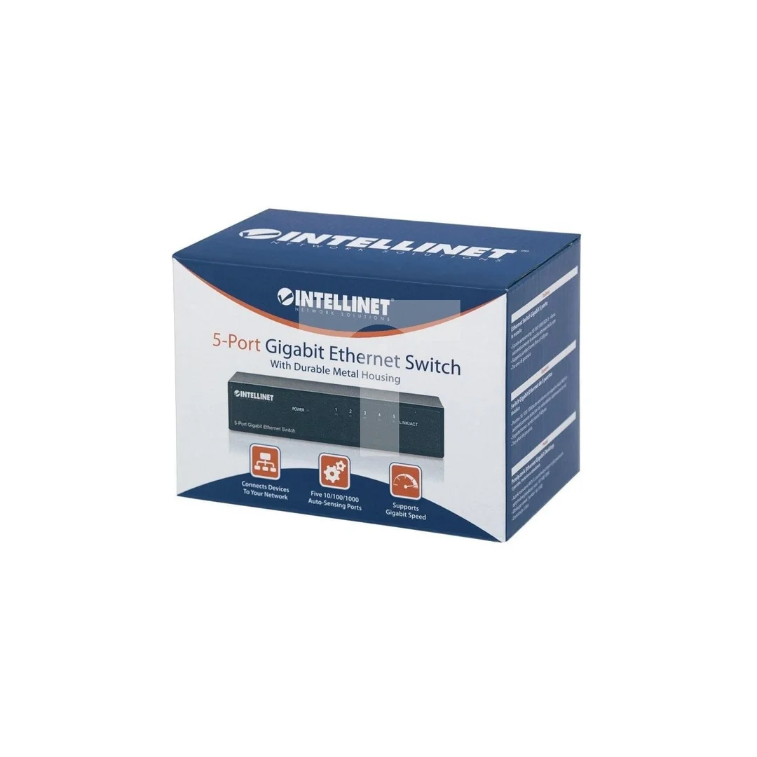 Switch Gigabit 5x 10/100/1000Mbps RJ45 Metalowy Desktop