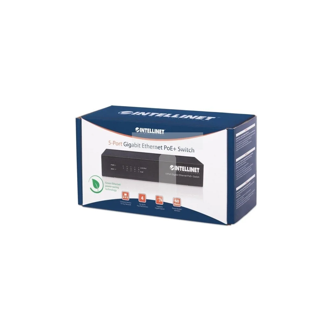 Switch Gigabit 5 portów RJ45 POE+, desktop