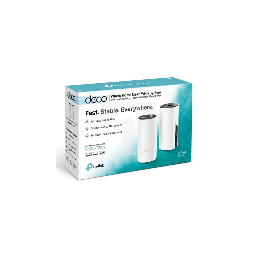 Access Point bezprzewodowy WiFi TP-LINK DECO M4 1-PACK (300 Mb/s - 802.11 b/g/n, 867 Mb/s - 802.11 a/n/ac)