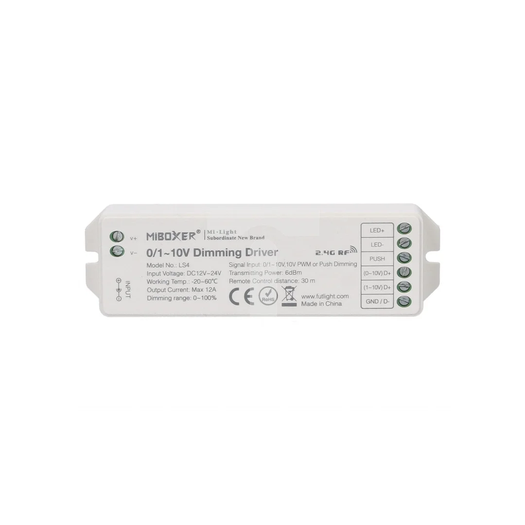 Sterownik LED MiLight 8-stref MONO 0-10V 1-10V PWM max.12A LS4