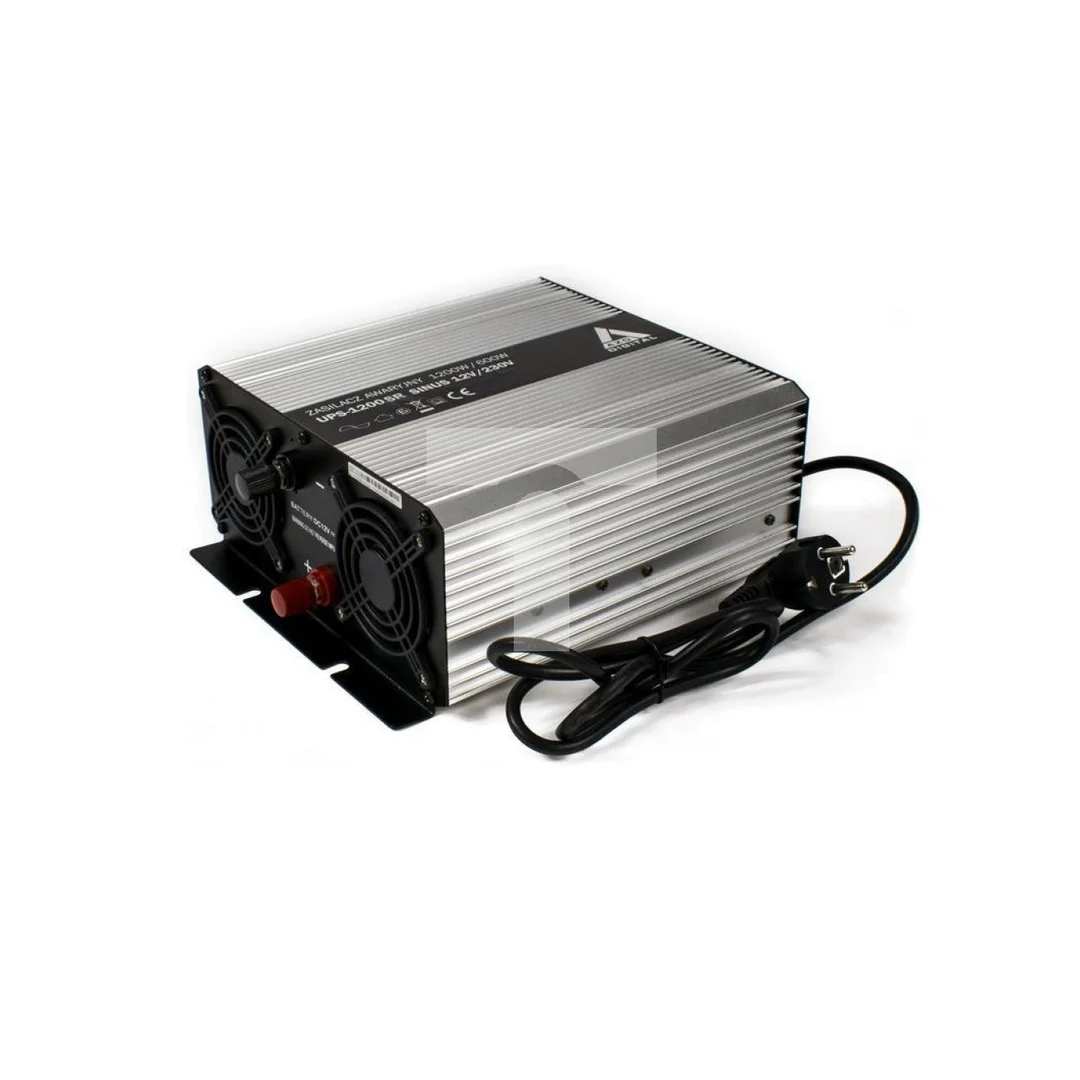 Zasilacz awaryjny (UPS + AVR) 12V UPS-1200SR Sinus 1200W/600W 12V/230V