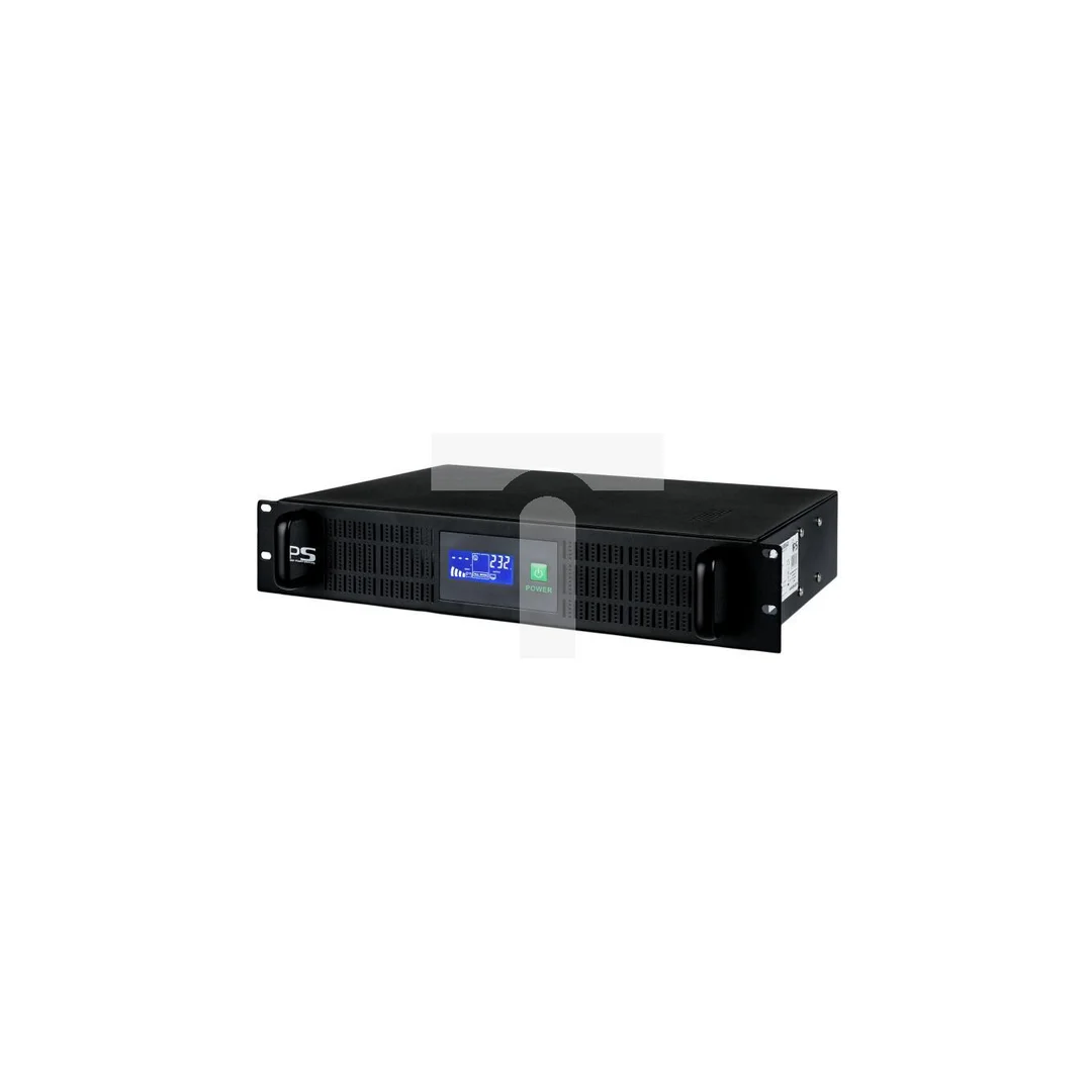 Zasilacz UPS Rack 2U 2000VA 1200W 2x9Ah LCD USB Schuko+IEC CCTVups-2U-2000-LCD