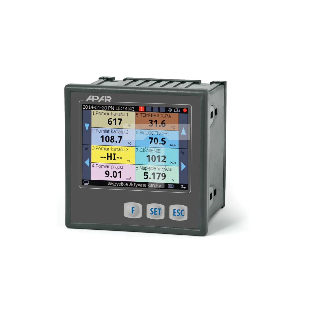 Wielokanałowy rejestrator danych AR207/16A/S1/P/P/P/P/IP65
