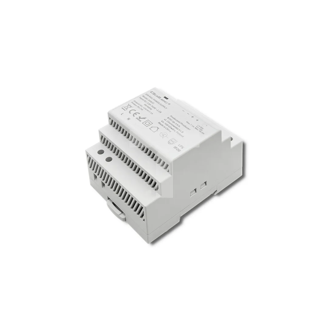 Qoltec Zasilacz na szynę DIN 85.2W 12V 7.1A Szary