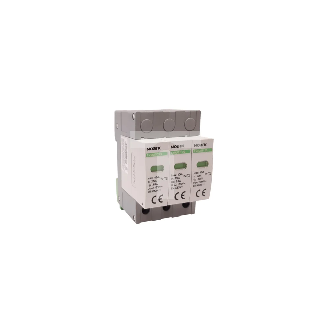 Ogranicznik przepięć Typ T2 3P 1000V DC dla uziemionych systemów PV Ex9UEP Noark