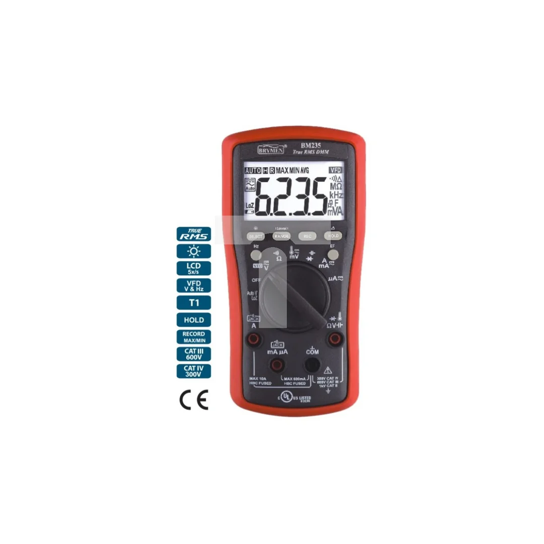 Multimetr TRMS (AC+DC) VFD EF 50kHz BM235 Brymen