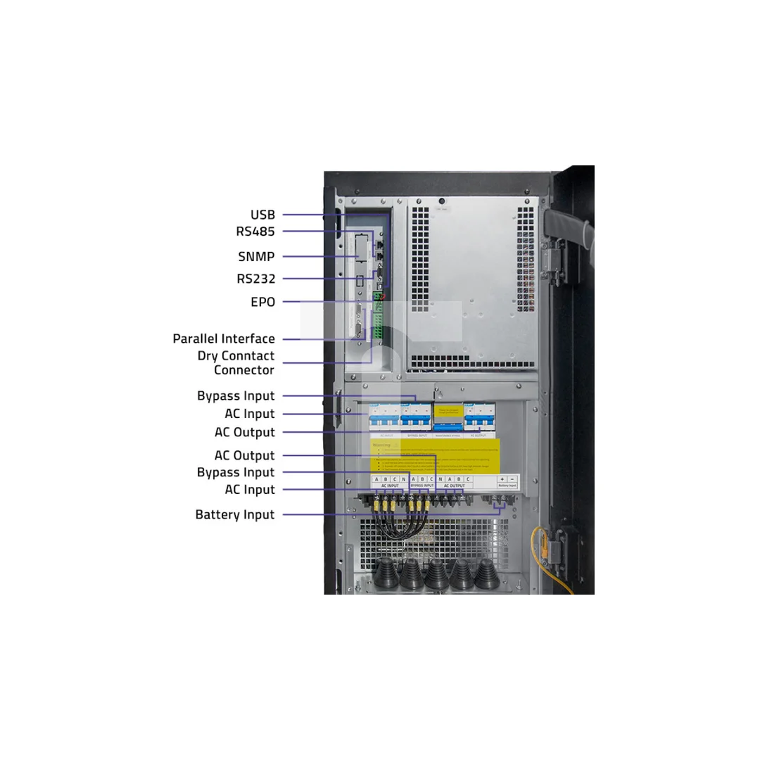 Qoltec Zasilacz awaryjny UPS 3-fazowy 10kVA 8kW LCD SNMP