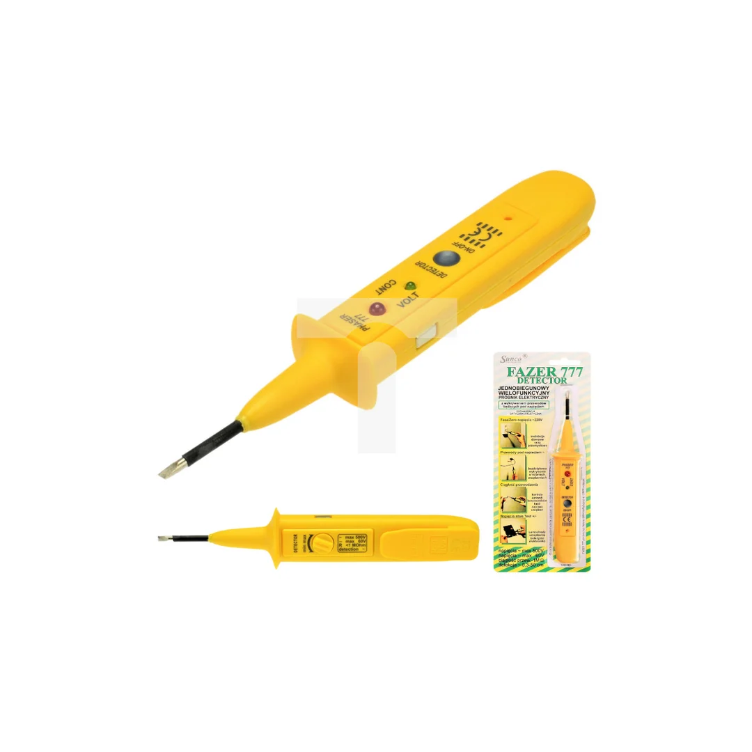Próbnik elektroniczny detektor 500V tester napięcia prądu Fazer777