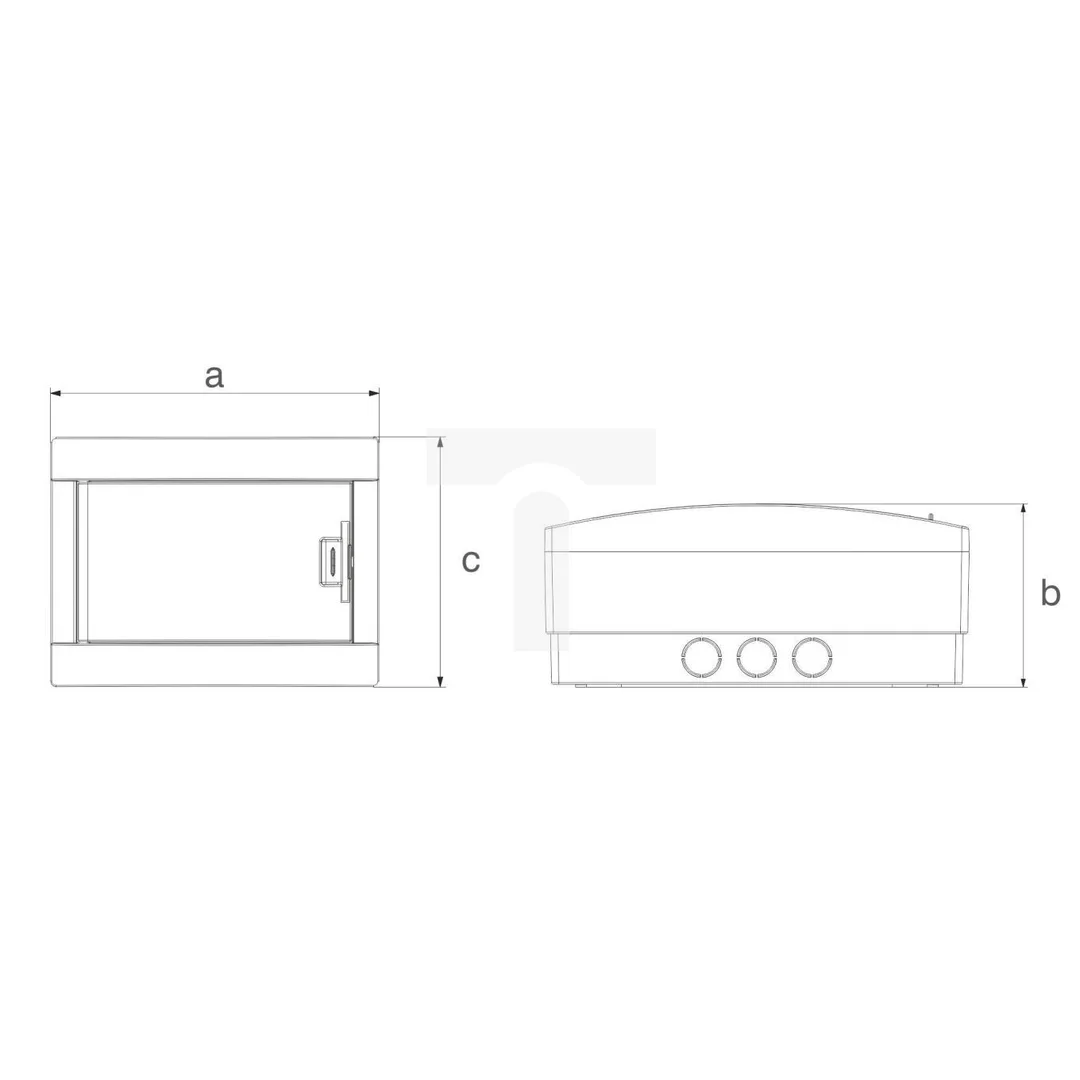Rozdzielnica modułowa 1x12 natynkowa IP40 biała