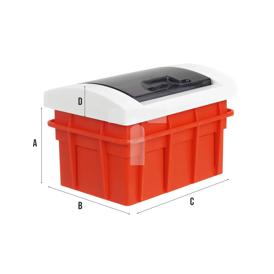 Rozdzielnica modułowa 1x2 podtynkowa IP40 biała RM-PT-02P