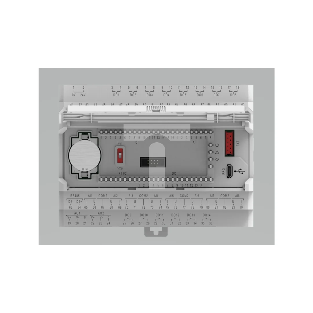 Uniwersalny, programowany sterownik PLC, 16DI, 8AI (u/i/r/DI), 2AO (u/i), 14DO (R), 2RS485, 24 VDC-PR102-24.2.2
