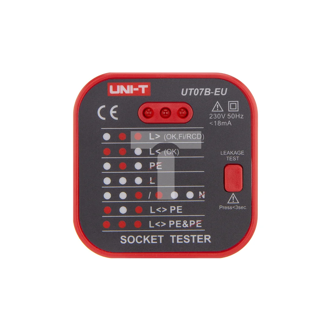 Wskaźnik sieci 230V z testerem RCD UT07B UNI-T