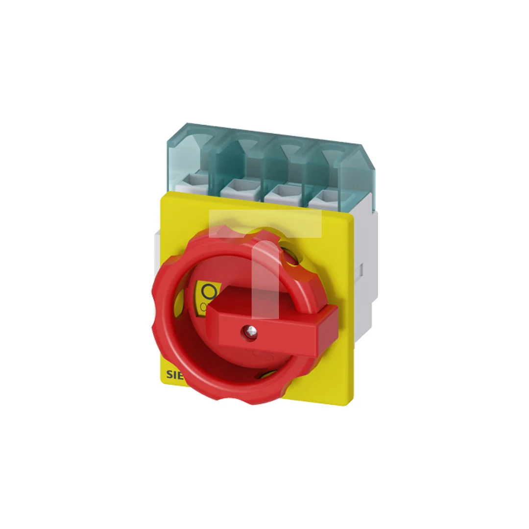 Rozłącznik główny/awaryjny 3P+N 25A 9.5kW AC23A 400V montaż tablicowy pokrętło żółto-czerwone 4 otwory 3LD2103-1TL53