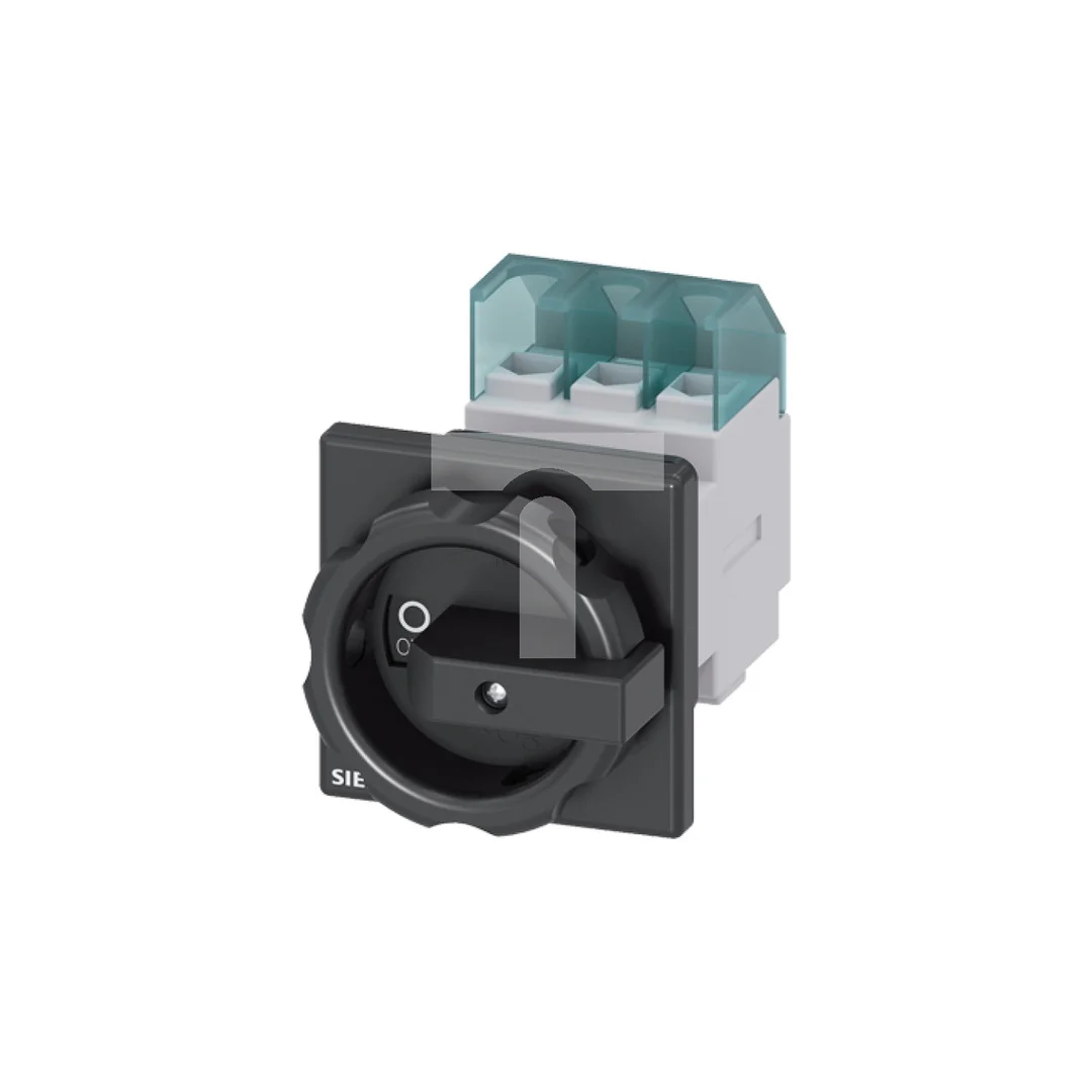 Rozłącznik główny 3P 25A 9.5kW AC23A 400V montaż tablicowy pokrętło czarne otwór centralny 22.5 mm 3LD2154-0TK51
