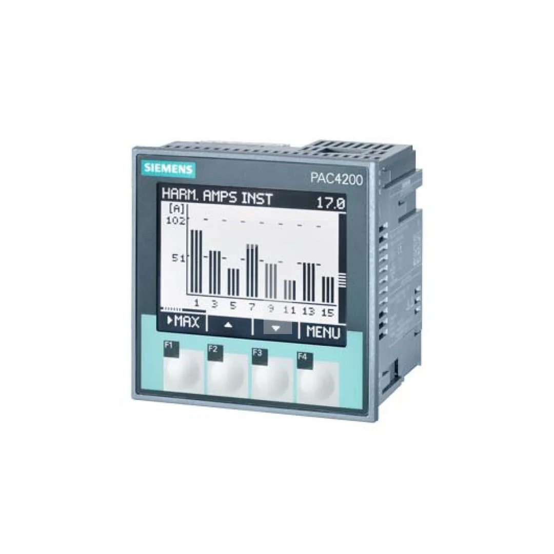 Analizator parametrów sieci PAC4200 x/1A x/5A licznik energii kl.0,2 MODBUS TCP/IP RJ45 2DI 2DO 22-65VDC 7KM4211-1BA00-3AA0
