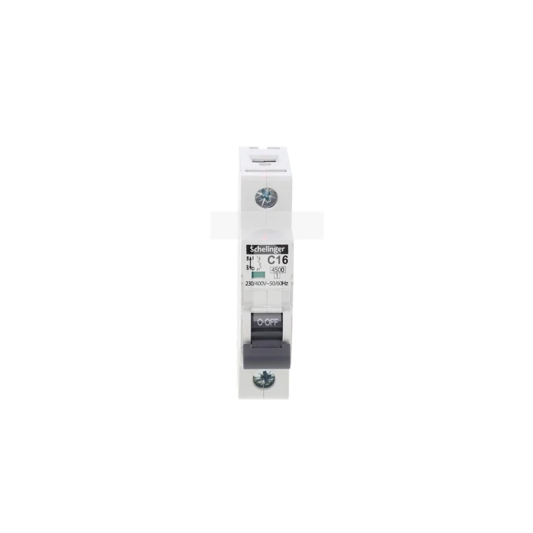 Wyłącznik nadprądowy 1P C 16A 4,5kA AC SCHELINGER A02-G7-1P-C16