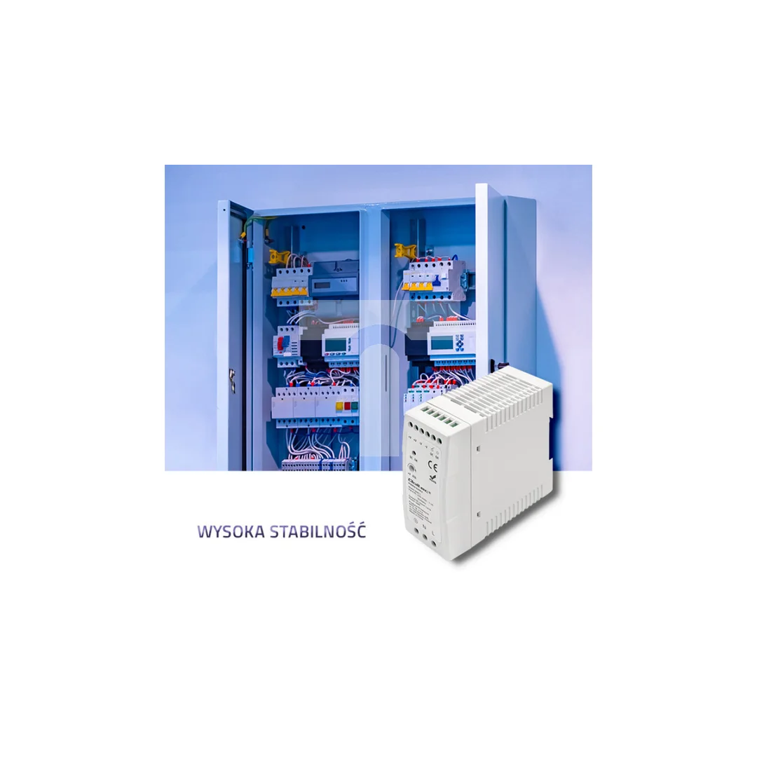 Qoltec Zasilacz na szynę DIN 60W 12V 5A Biały Slim