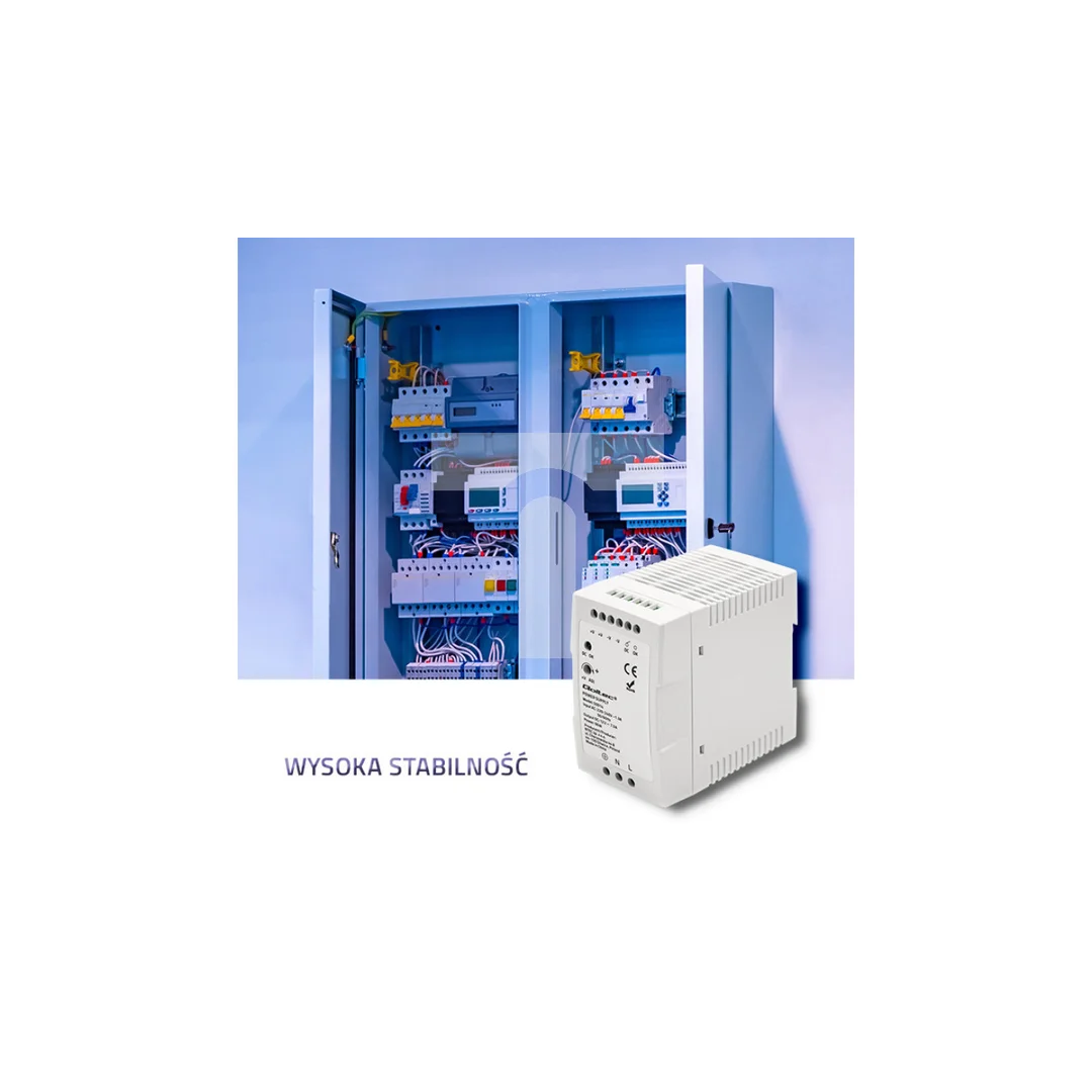 Qoltec Zasilacz na szynę DIN 90W 12V 7.5A Biały Slim