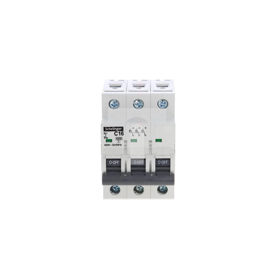 Wyłącznik nadprądowy 3P C 16A 4,5kA AC SCHELINGER A02-G7-3P-C16