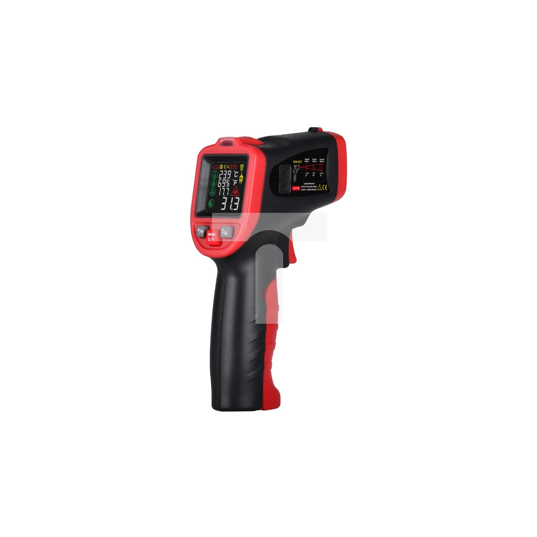 Pirometr WT323C bezdotykowy termometr laserowy -50 ÷ +650C z regulacją emisyjności, kolorowym wyświetlaczem LCD i termoparą typu