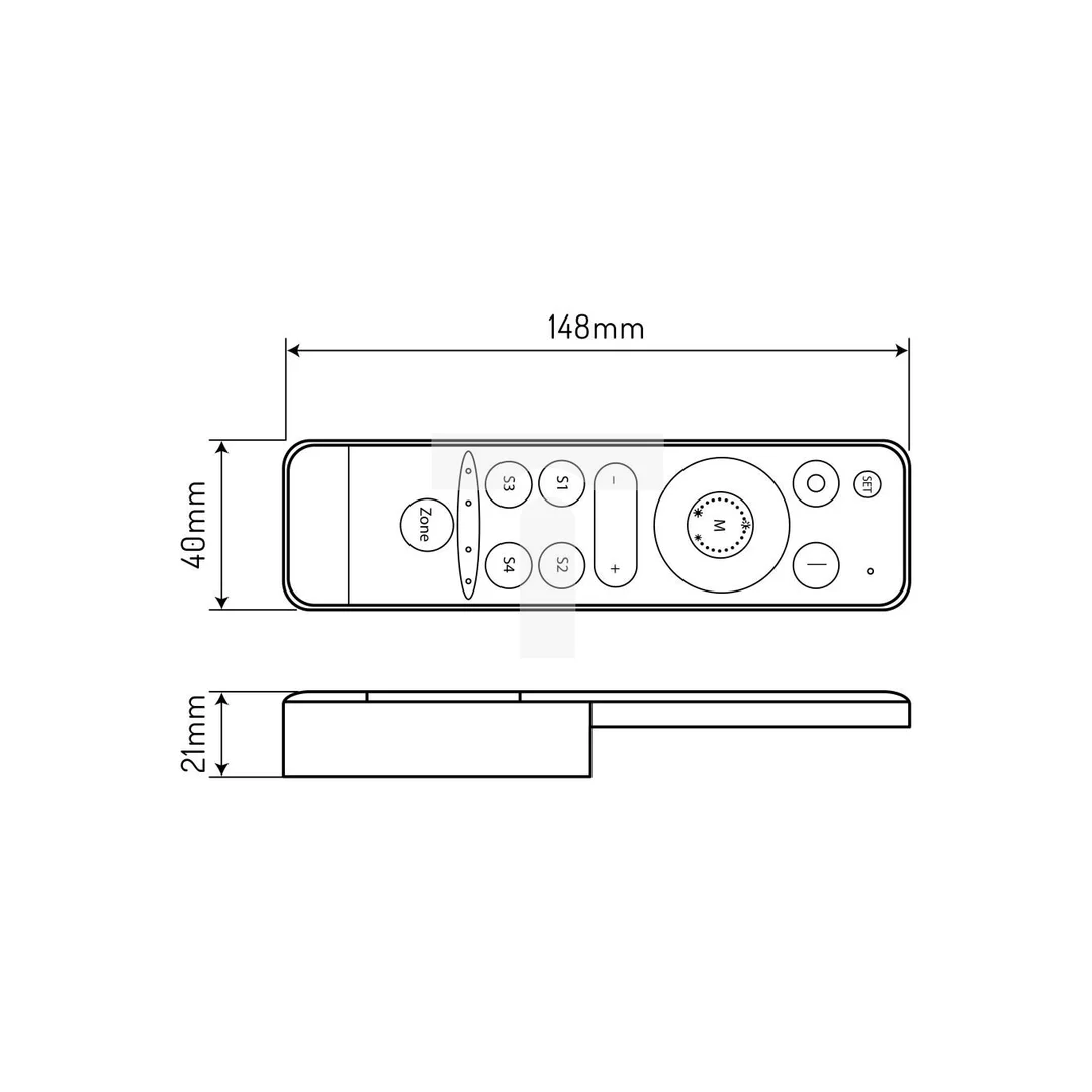 Sterownik LED line pilot RF do kontrolera VARIANTE RGB/RGBW