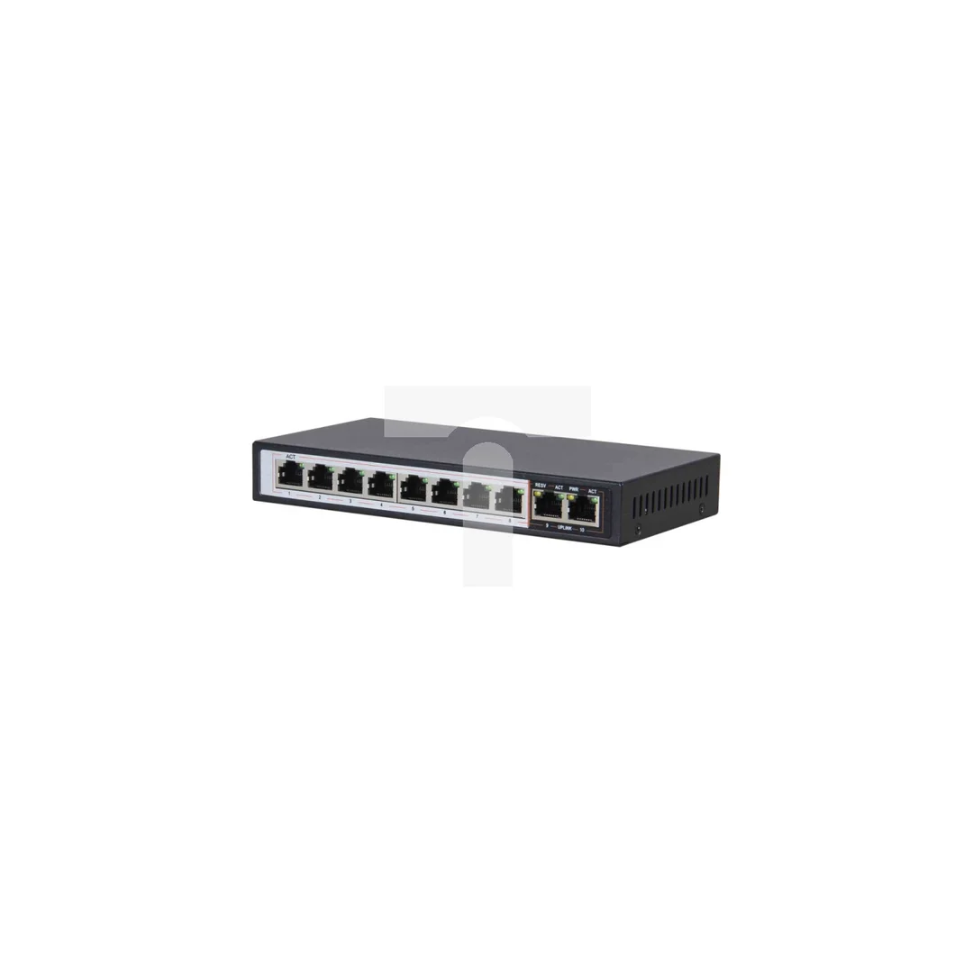 Switch PoE 8x 100Mb/s PoE/PoE+, 2x RJ45 Uplink 100Mb/s, 96W Extralink CERES